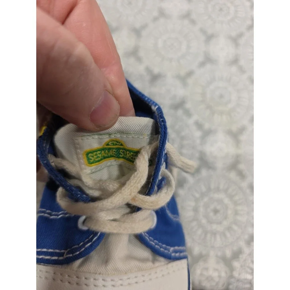 Sesame Street Baby Shoes Big Bird Blue‎ Sneakers Crib Shoes Infant size 4